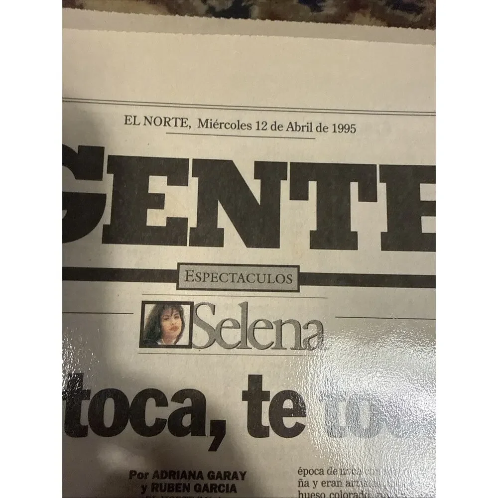 Vintage 1995 Selena Quintanilla Newspaper El Norte Gente Section